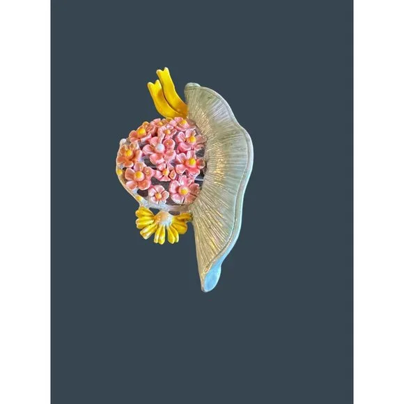 Vintage Beatrix Jewelry BJ Jewel Flower Pin Brooch Accessory - Picture 11 of 16